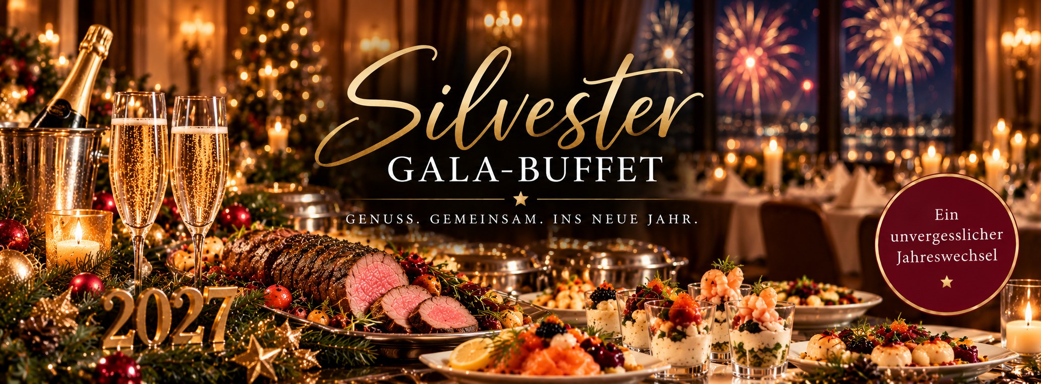 Silvester-Gala-Buffet 2026 im Hotel Haus Krone Bexbach